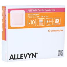 ALLEVYN Gentle Border Lite 7,5x7,5 cm Schaumverb. (PZN 09431210)