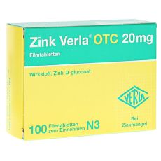 Zink Verla OTC 20mg (PZN 03000549)