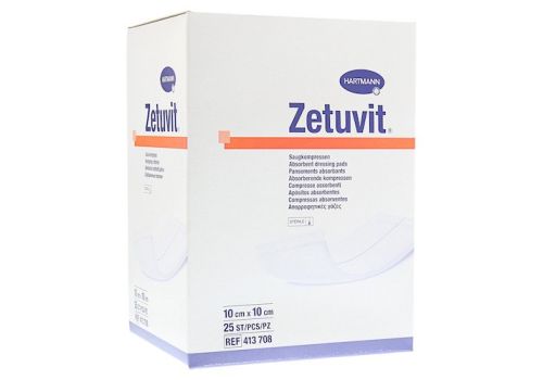 Zetuvit Saugkompressen Steril 10x10 cm – PZN 02724334 (PZN 02724334)