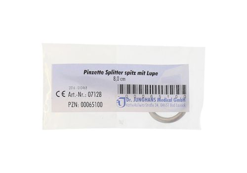 PINZETTE Splitter spitz mit Lupe 8 cm – PZN 00065100 (PZN 00065100)