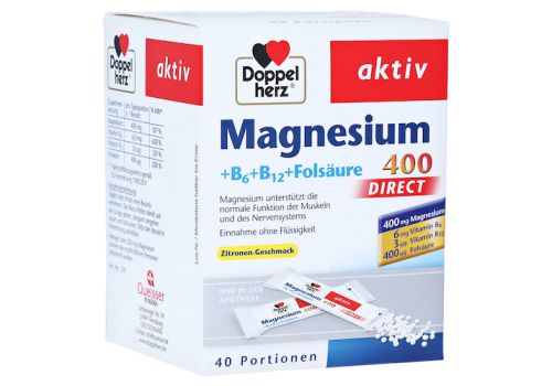 Doppelherz aktiv Magnesium 400 + B6 + B12 + Folsäure Direkt – PZN 11616135 (PZN 11616135)