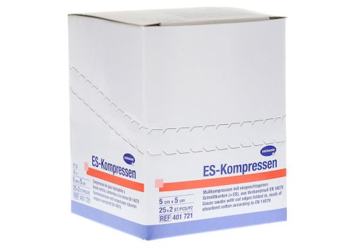 ES-Kompressen 5x5cm 8-fach steril – PZN 01407057 (PZN 01407057)