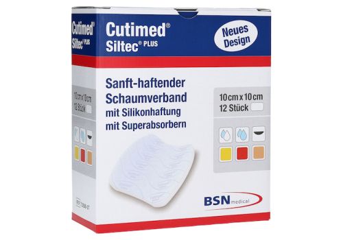 CUTIMED Siltec Plus Schaumverb.10x10 cm haftend – PZN 10204229 (PZN 10204229)