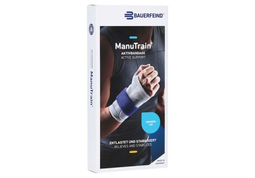 MANUTRAIN Handgelenkbandage links Gr.2 schwarz – PZN 07552369 (PZN 07552369)