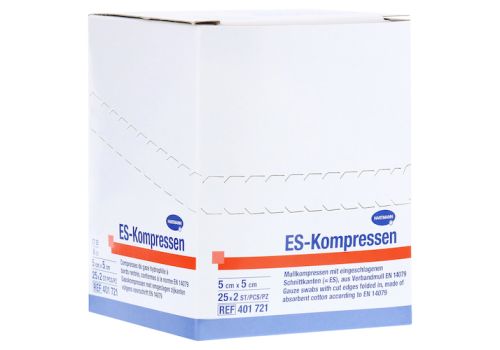 ES-KOMPRESSEN steril 5x5 cm 8fach CPC – PZN 10189955 (PZN 10189955)