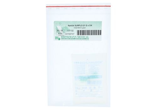 SURFLO Kanüle z.Inf.21 G 3/4 0,8x19 mm – PZN 03164707 (PZN 03164707)