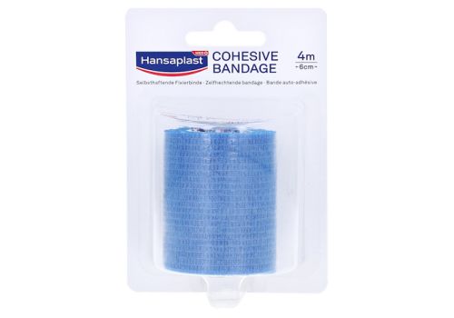 HANSAPLAST Fixierbinde selbsthaft.6 cmx4 m blau – PZN 16744895 (PZN 16744895)