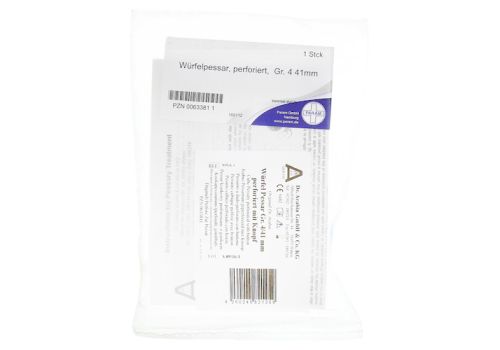 ARABIN Würfel Pessar perforiert 41 mm Gr.4 – PZN 00633811 (PZN 00633811)