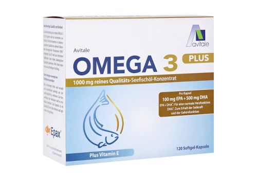 OMEGA-3 plus 1.000 mg DHA 500 mg/EPA 100 mg+Vit.E – PZN 16804048 (PZN 16804048)