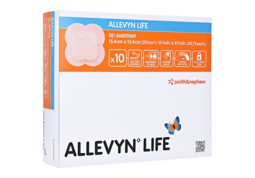 ALLEVYN Life 15,4x15,4 cm Silikonschaumverband – PZN 09634048 (PZN 09634048)