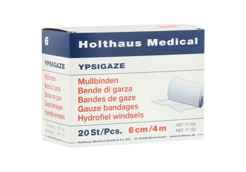 YPSIGAZE Mullbinde 6 cmx4 m – PZN 03943386 (PZN 03943386)