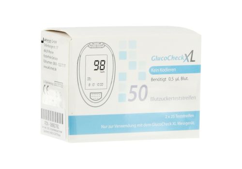 GLUCOCHECK XL Blutzuckerteststreifen – PZN 08882761 (PZN 08882761)