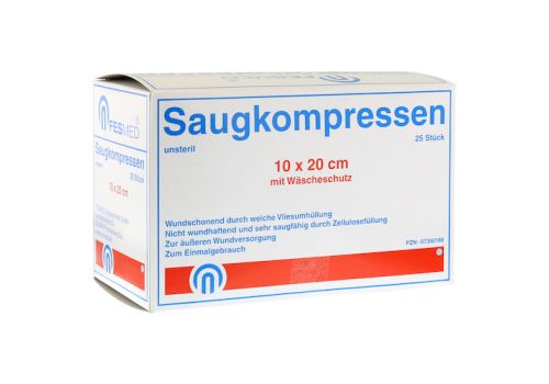 SAUGKOMPRESSEN unsteril 10x20 cm – PZN 07350186 (PZN 07350186)