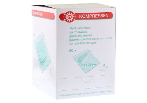 MULLKOMPRESSEN 7,5x7,5 cm steril 8fach – PZN 07385730 (PZN 07385730)