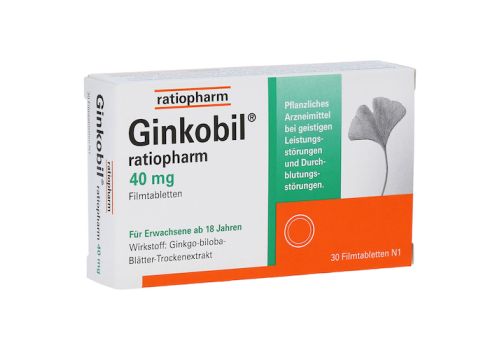 GINKOBIL ratiopharm 40mg – PZN 06680792 (PZN 06680792)