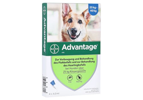 ADVANTAGE 400 Lösung Pipetten Hunde ab 25 kg – PZN 00334178 (PZN 00334178)