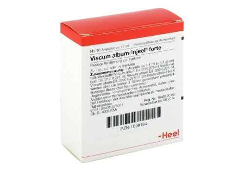 VISCUM ALBUM INJEEL forte Ampullen – PZN 01098194 (PZN 01098194)