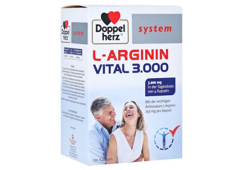 Doppelherz system L-arginin Vital 3.000 Kapseln – PZN 08767712 (PZN 08767712)