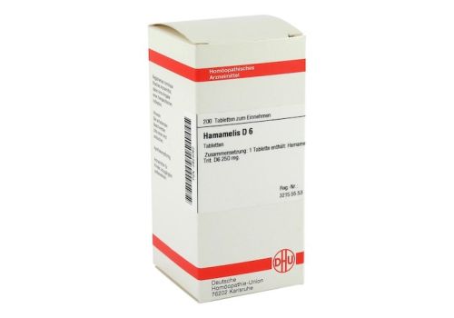 HAMAMELIS D 6 Tabletten – PZN 02924062 (PZN 02924062)