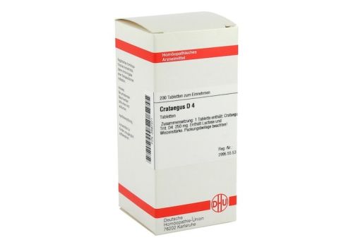 CRATAEGUS D 4 Tabletten – PZN 02897371 (PZN 02897371)