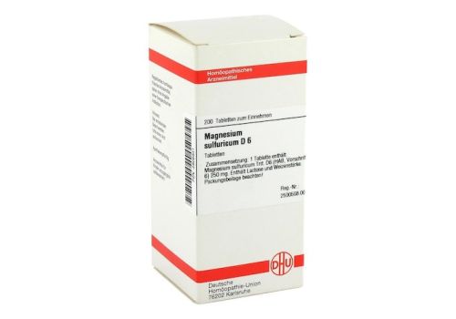 MAGNESIUM SULFURICUM D 6 Tabletten – PZN 02926931 (PZN 02926931)
