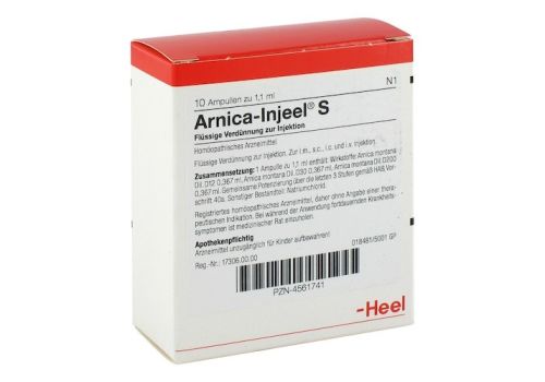ARNICA INJEEL S Ampullen – PZN 04561741 (PZN 04561741)