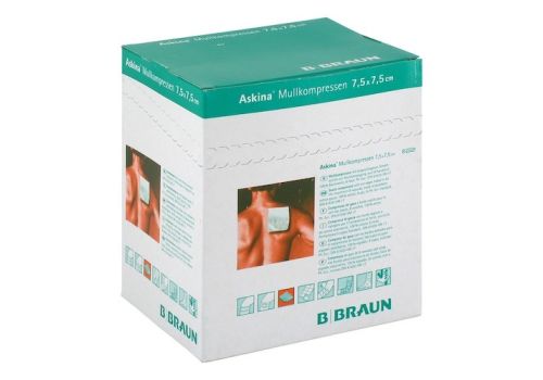 ASKINA Mullkompressen 7,5x7,5 cm steril – PZN 06874473 (PZN 06874473)