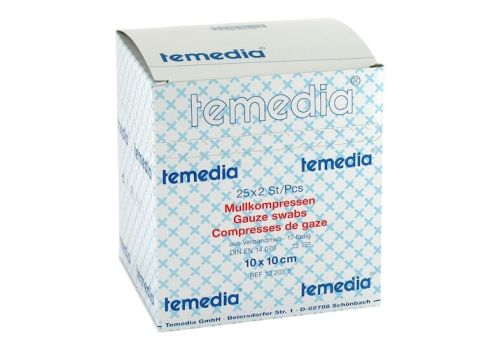 MULLKOMPRESSEN 10x10 cm steril 12fach 17fädig – PZN 04643166 (PZN 04643166)