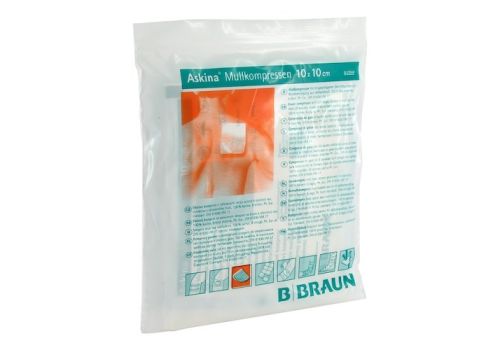 ASKINA Mullkompressen 10x10 cm steril – PZN 06874444 (PZN 06874444)