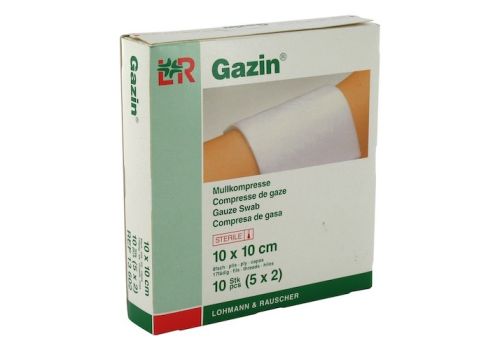 GAZIN Mullkomp.10x10 cm steril 8fach – PZN 03448988 (PZN 03448988)