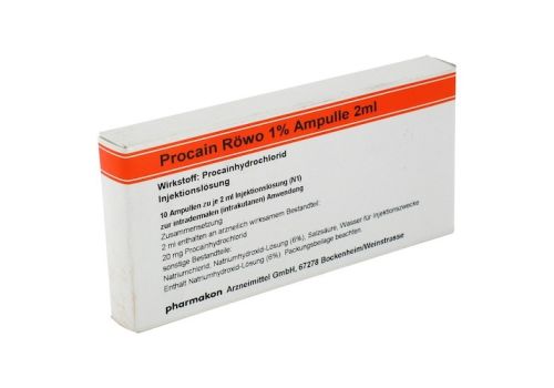 PROCAIN Röwo 1% Ampullen 2 ml – PZN 04493755 (PZN 04493755)