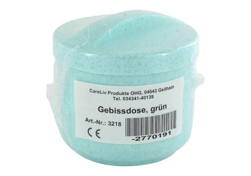 Gebissdose grün mit Einsatz u.Deckel – PZN 02770191 (PZN 02770191)