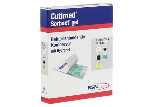 CUTIMED Sorbact Gel Kompressen 7,5x7,5 cm – PZN 11285135 (PZN 11285135)