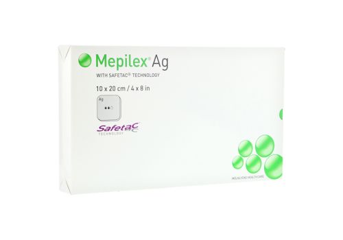 MEPILEX Ag Schaumverband 10x20 cm steril – PZN 02227239 (PZN 02227239)