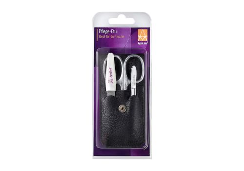 APOLINE Manicure Etui 3teilig schwarz – PZN 11291644 (PZN 11291644)
