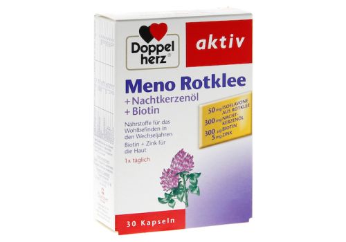 DOPPELHERZ Meno Rotklee+Nachtkerzenöl+Biotin Kaps. – PZN 04042018 (PZN 04042018)