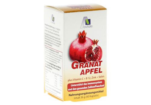 GRANATAPFEL 500 mg plus Vit.C+B12+Zink+Selen Kaps. – PZN 09537871 (PZN 09537871)