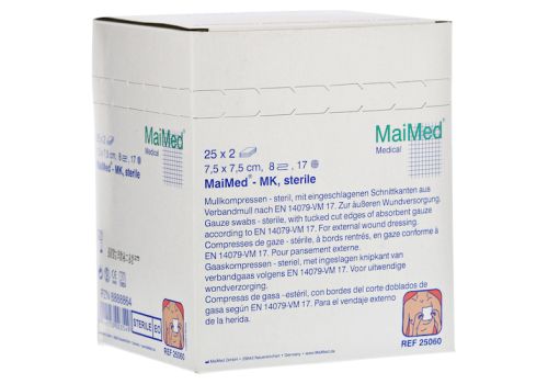 MULLKOMPRESSEN 7,5x7,5 cm steril 8fach – PZN 08888864 (PZN 08888864)