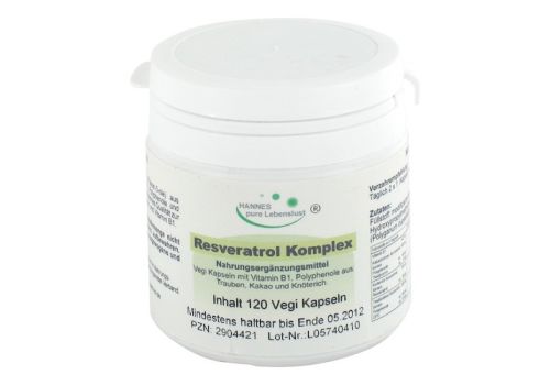 RESVERATROL KOMPLEX Vegi Kapseln – PZN 02904421 (PZN 02904421)