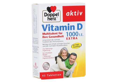 DOPPELHERZ Vitamin D 1.000 I.E. EXTRA Tabletten – PZN 10556885 (PZN 10556885)