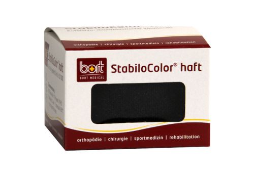 BORT StabiloColor haft Binde 4 cm schwarz – PZN 07672487 (PZN 07672487)