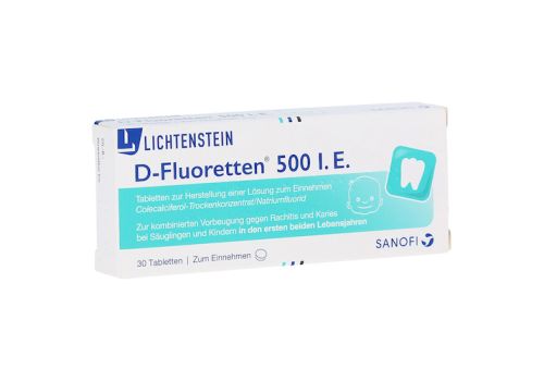 D-Fluoretten 500 I.E. Tabl.z.Herst.e.Lsg.z.Einnehmen – PZN 01610120 (PZN 01610120)