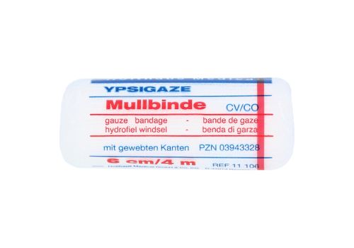 YPSIGAZE Mullbinde 6 cmx4 m – PZN 03943328 (PZN 03943328)