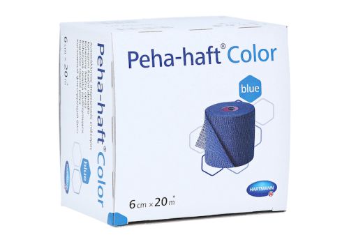 Peha-haft Color Fixierbinde latexfrei 6 cmx20 m blau – PZN 08886523 (PZN 08886523)