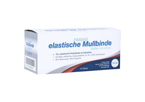 MULLBINDEN elast.6 cm m.Cellophan – PZN 03855653 (PZN 03855653)