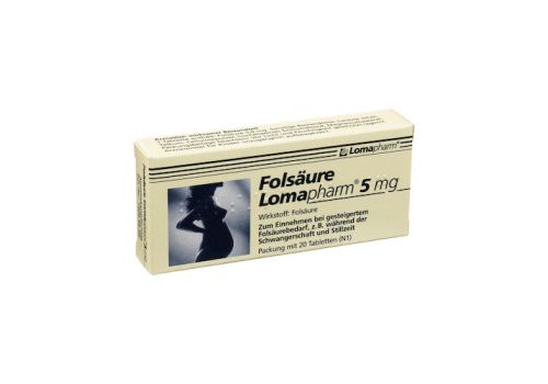 Folsäure Lomapharm 5mg – PZN 01713334 (PZN 01713334)