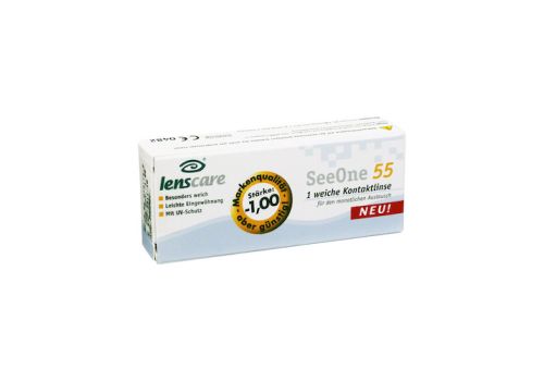 LENSCARE SeeOne 55 Monatslinse -1,00 dpt – PZN 02194416 (PZN 02194416)