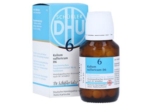 BIOCHEMIE DHU 6 Kalium sulfuricum D 6 Tabletten – PZN 02580651 (PZN 02580651)
