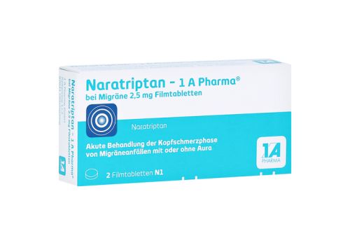 Naratriptan-1A Pharma bei Migräne 2,5mg – PZN 09322478 (PZN 09322478)