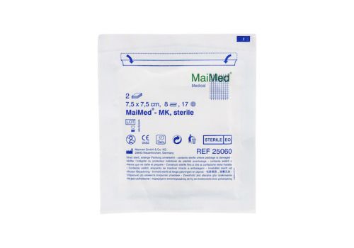 MULLKOMPRESSEN 7,5x7,5 cm steril 8fach – PZN 03856090 (PZN 03856090)